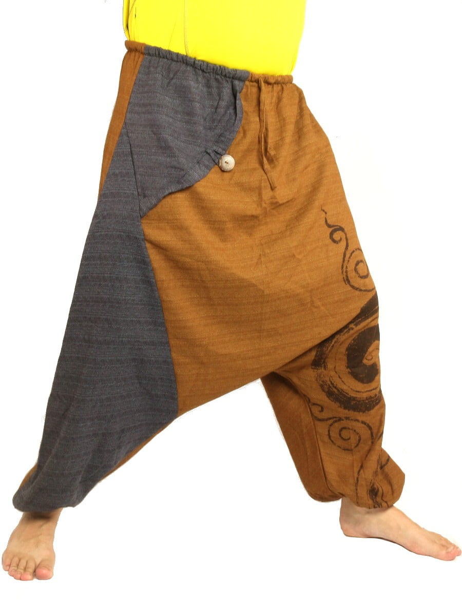 Elastic Waist Hippie Men's Harem Pants | Wholesale Boho Clothing