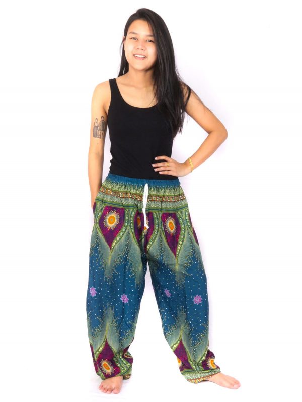Harem Pants Peacock Feather