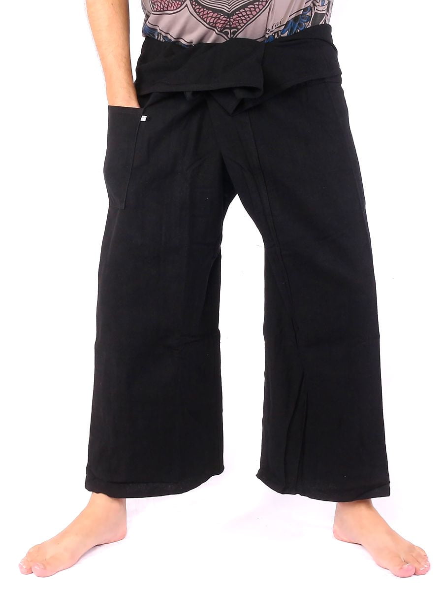 RaanPahMuang Brand Thick Cotton Two Tone Thailand Fisherman Wrap Pants Tall variant20330AMZ